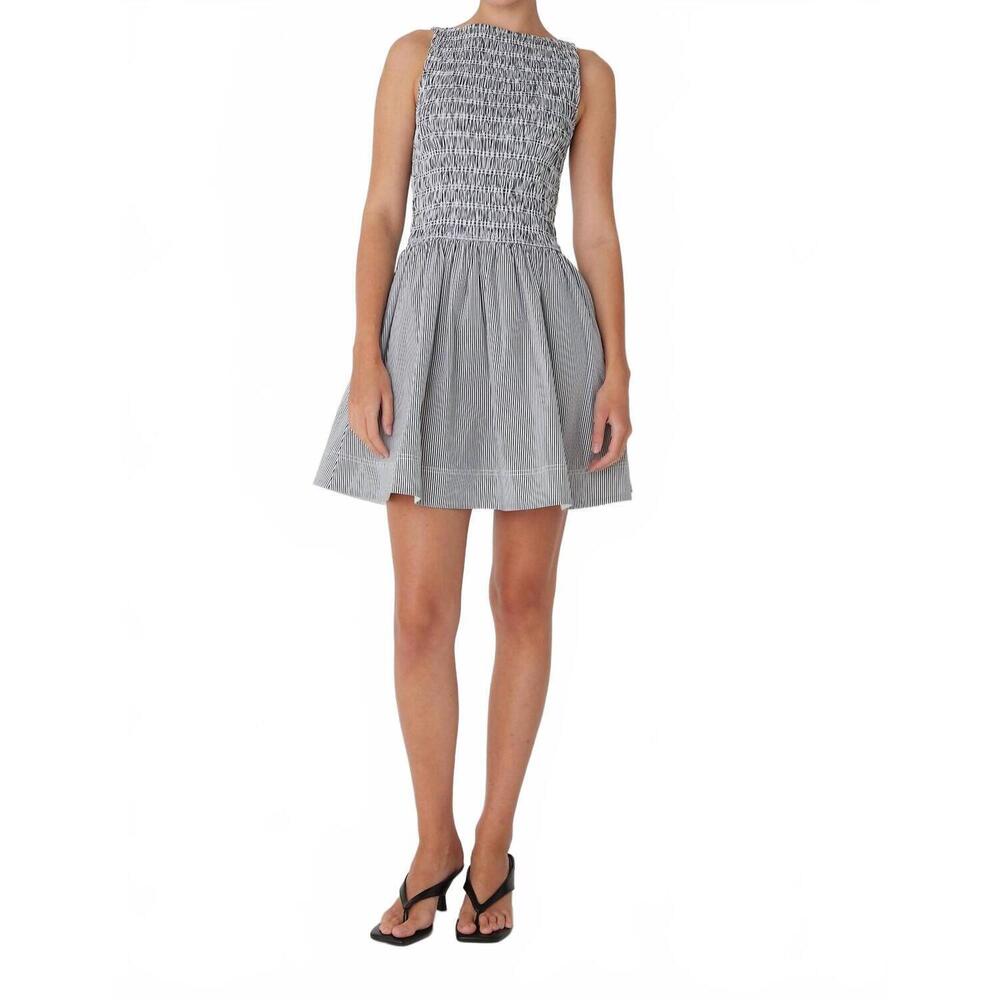 NEW JS71 marisol mini dress in black white stripe